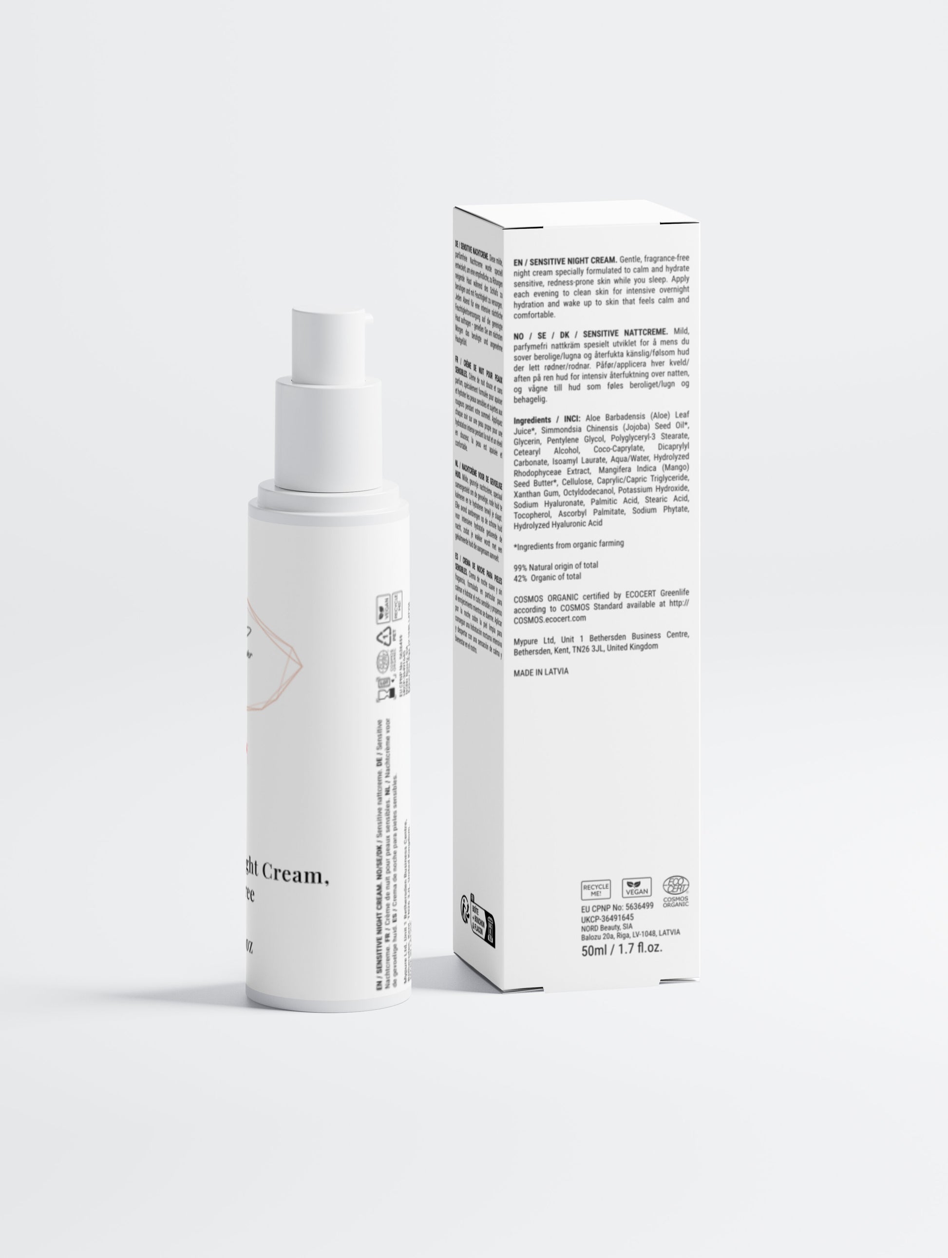 Sensitive Skin Overnight Cream, Fragrance-Free